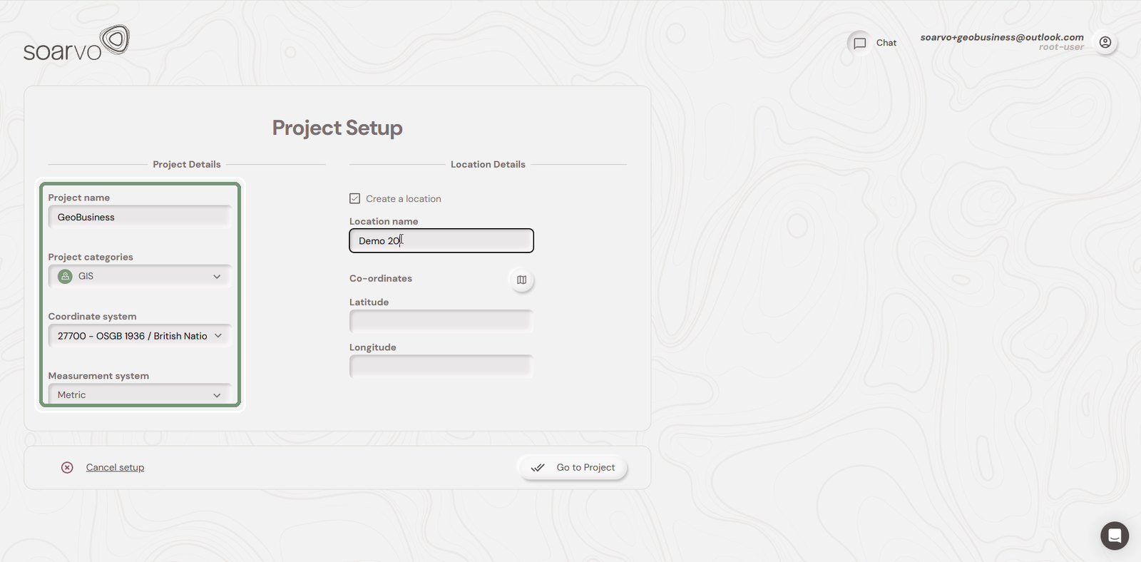 Step 2: Enter the project details