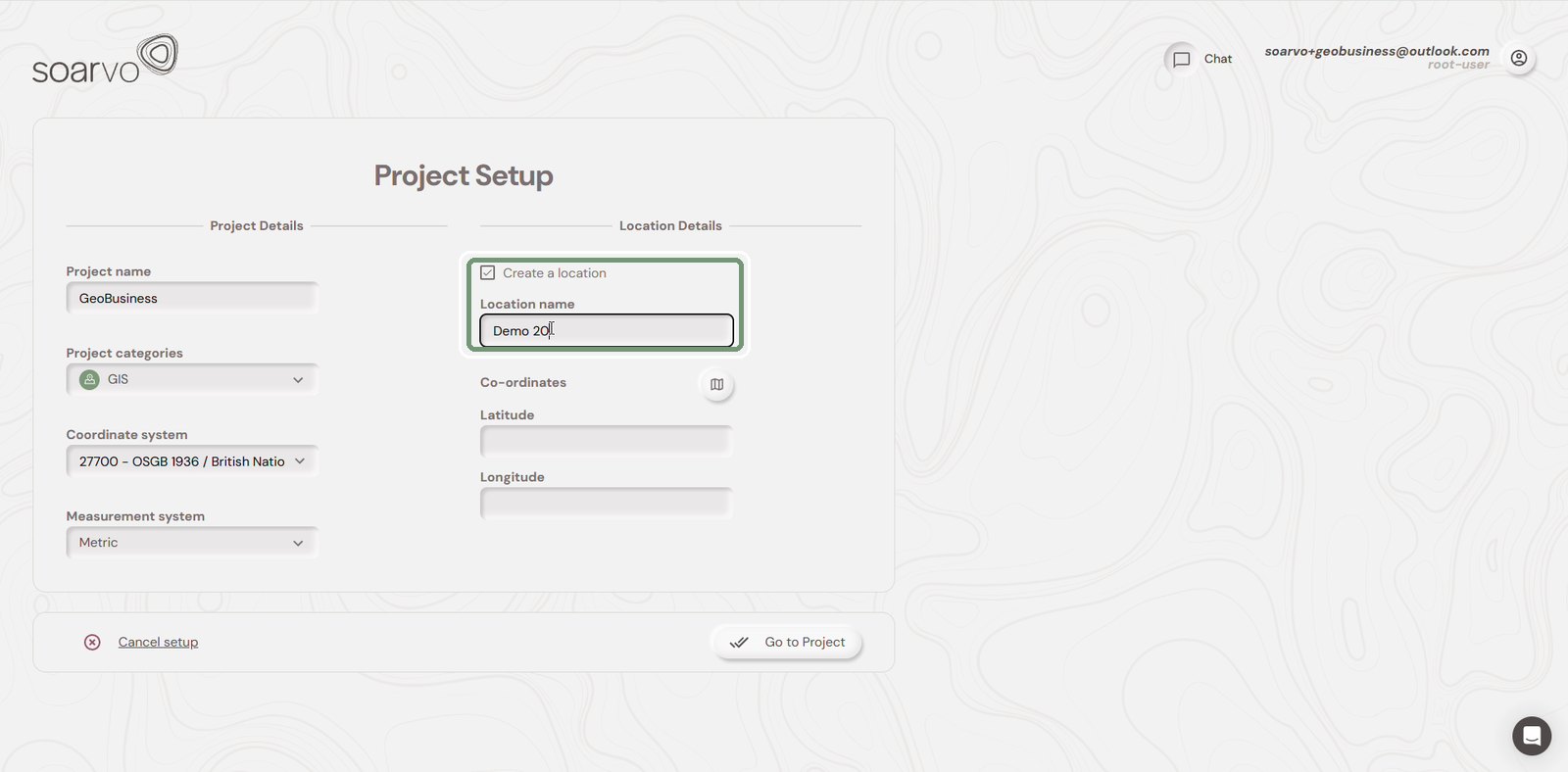 Step 3: Create a location