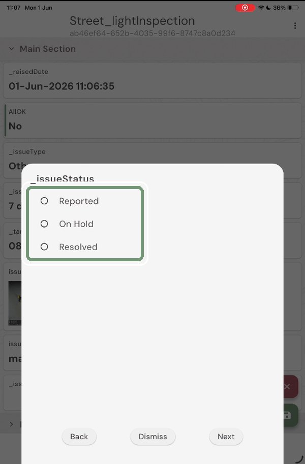 Step 9: Set the status