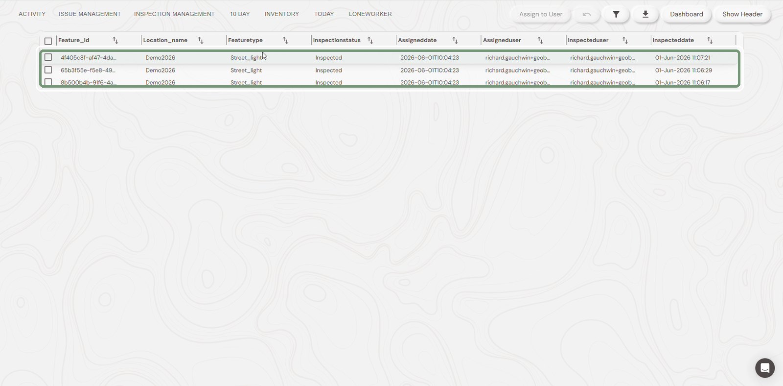 Step 4: See the records in a table